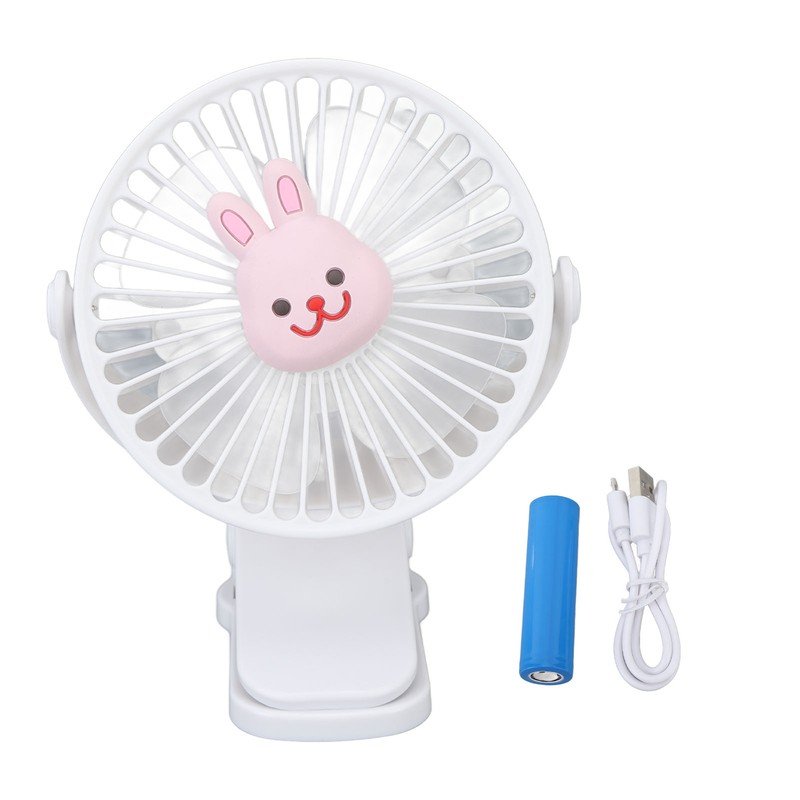 Baby Stroller Fan Clip USB Cartoon 3 Speeds Portable Fashionable