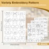 DOODLREAM 58Pcs Bow Embroidery Pattern Stabilizer, 21 x 29.7cm Bow