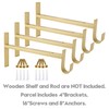 AddGrace Closet Rod Bracket Heavy Duty Shelf Brackets 12 Inch