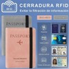DQST 2 PACK Cartera para Pasaporte RFID, Pasaporte Funda para