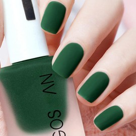 Matte Green Nail Polish, Dark Green Nail Polish Matte, Quick Dry Frosted Emerald Green Gel Nail Polish, Velvet Nail Polish Cruelty Free, Matte Finish Nail Polish Green Shades, Forest Nail Polish