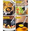 Silicone Cooking Utensil Set, 8Pcs Non-stick Cookware with Stainless Steel