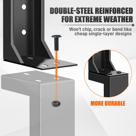 Mulctun 4 Pack Fence Post Repair Kit - 31.6" H Heavy Duty Fence Post Repair Stakes, Durable Fences Support Anchor for Fixing Broken/Leaning 4X4/6X6 Wood Posts