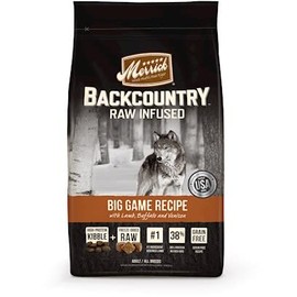 Merrick Backcountry Grain Free Dry Adult Dog Food, Kibble with Freeze Dried Raw Pieces, Big Game Recipe - 20.0 lb. Bag