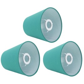 Lamp Shades Set of 3,Small Lampshade E14 Barrel Fabric Lampshade,Drum Lampshade for Table Lamps Floor Lamp,Modern Fabric Lampshade for Bedroom Bedsid (Dark Green)