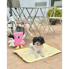 Seven Pets PCM001-YLW_FREE Pet Cafe Mat, Dog, Pet Goods, Stylish, Outing, Portable