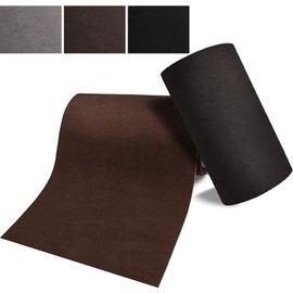 Self-Adhesive Velvet Repair Patches - Flannel Fabric Patch, Microfiber Suede Patches for Clothes, Sofa Repairing, Car Seats, Handbags, Backpacks, Jacket Holes and Tears 2 Packs (Black+Brown)