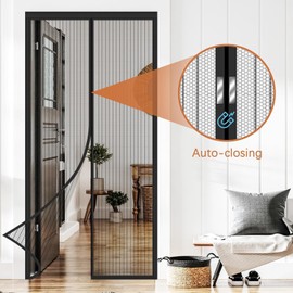 Upgraded Screen Door 38x82 inches, wear-Resistant and Durable, Easy to Install, self-Absorbing, pet-Proof, Insect-Proof Entry