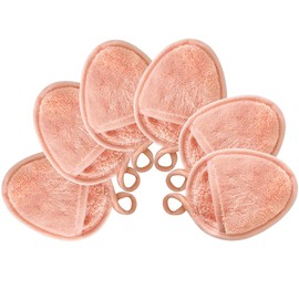 Reusable Makeup Remover Pads Soft Makeup Remover Cloths Washable Facial Makeup Cleansing Pads for Face,Lip,Eyes Orange 6PCS