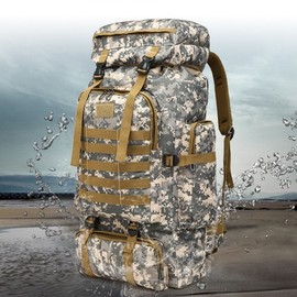Large capacity backpack, military big size bag, travel bag, exercise bag BS-09 Beige/FREE 2ea