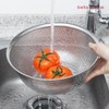 Stainless steel punching bowl, perforated bowl, 25.5cm fruit/vegetable washing bowl