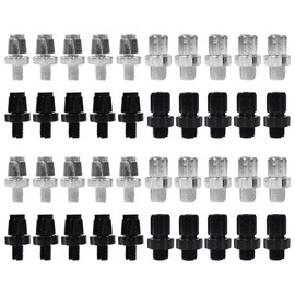 Xmomx 20 pcs 7mm M7 +20 pcs 10mm M10 Bike Brake Handle Lever Fastener Adjusting Barrels Screws Bolt MTB Bicycle Aluminium Alloy for Mountain Bike Road Bike Silver Black