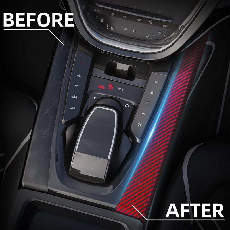 Lypumso 2D Carbon Fiber Vinyl Wrap, 4 Inch x 20ft