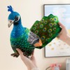 Xshelley 25 cm Realistic Peacock Plush Toy,Cute Peacock Stuffed Animal