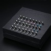 Subiceto 12Pairs 20G Stainless Steel CZ Stud Earrings for Women