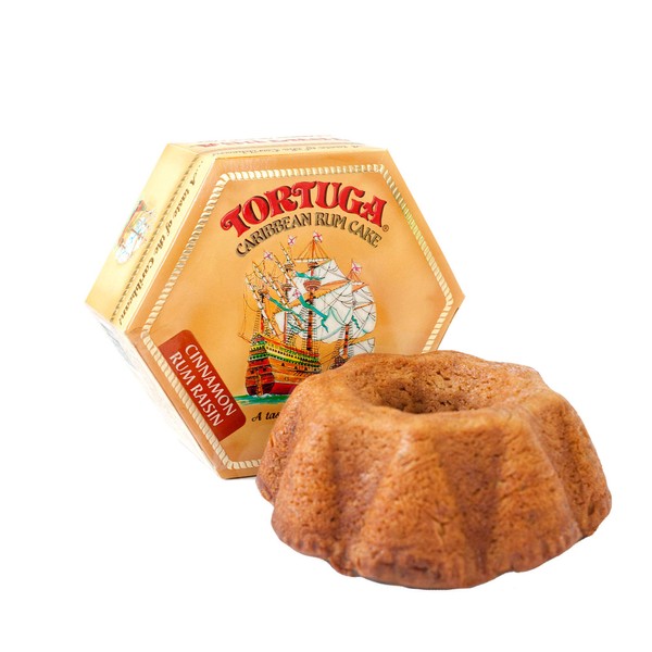 TORTUGA Caribbean Cinnamon Raisin Rum Cake - 16 oz Rum Cake 2 Pack - The Perfect Premium Gourmet Gift for Stocking Stuffers, Gift Baskets, and Christmas Gifts - Great Cakes for Delivery