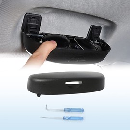 Coleya Car Glasses Case Compatible with Seat Ateca Skoda Kodiaq Koraq 2017-2024, Sunglasses Holder, Glasses Storage Box, Seat Ateca Accessories Glasses Case (Black)