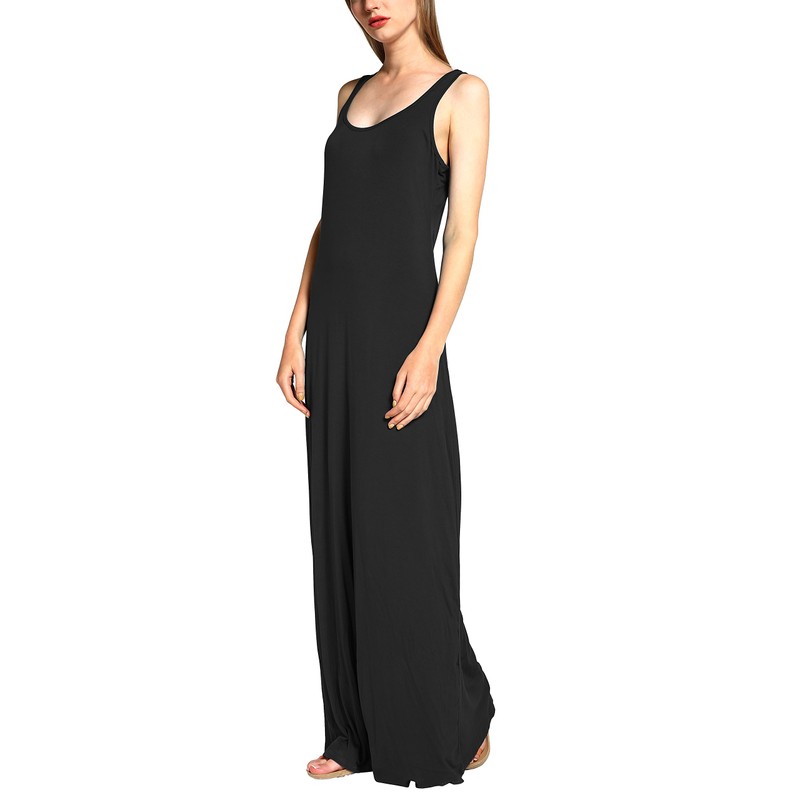 Urban CoCo Women's Scoop Neck Solid Sleeveless Summer Beach Tank