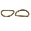 sourcing map Pack of 10 D Rings Welded Bronze Tone