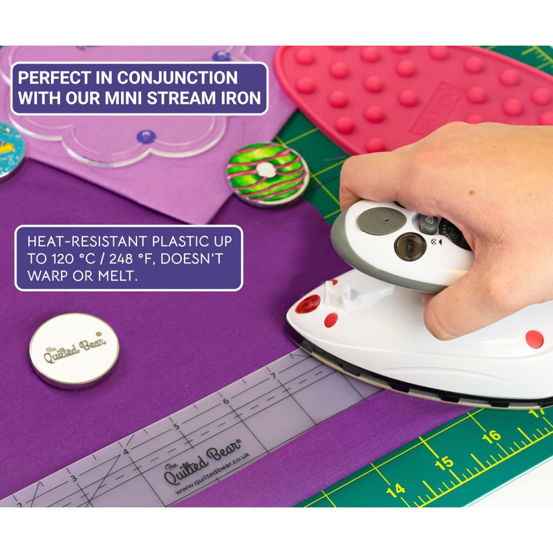 The Quilted Bear Hot Ironing Ruler - Non-Slip Ironing Quilting