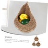 CHILDWEET 3pcs Bohemian Wall Teardrop Baskets Stylish Fruit Vegetable Storage