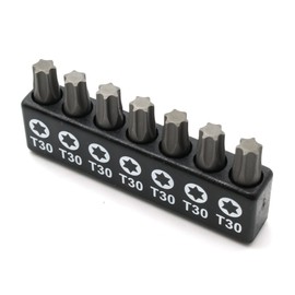 TMAX 7pc 1 Inch T30 Torx Bit Set - Quick Change Star Driver Bits for T30 (T-30) Screws and Heads