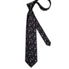 DiBanGu Black Ties for Men Christmas Snowflake Neck Tie and