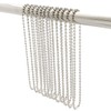 Stainless Steel Shower Curtain Hooks, 55 Inch Ball Chain Design,