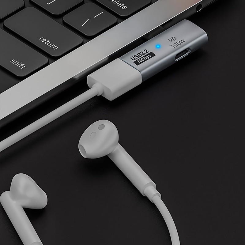 tunghey 2-in-1 Type C 3.2 OTG Splitter, USB C to