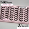 etokdos Natural Lashes Wispy Short Cat Eye False Strip Lashes