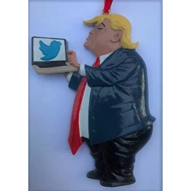 Trump Tweeting Christmas  Ornament Make America Great President Gift Present