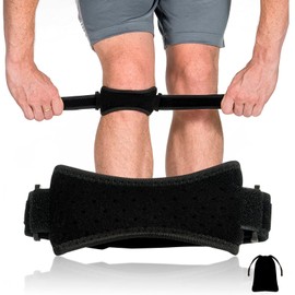 GWAWG Patella Knee Support Tendon Knee Strap for Men and Women Patella Bandage with Storage Bag Adjustable Strap for Hiking, Running, Sports, Basketball, Football, Tennis, Volleyball, Pack of 2