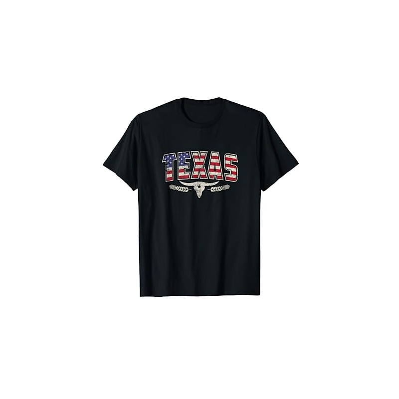 4th of July Texas Patriotic USA Flag T-Shirt