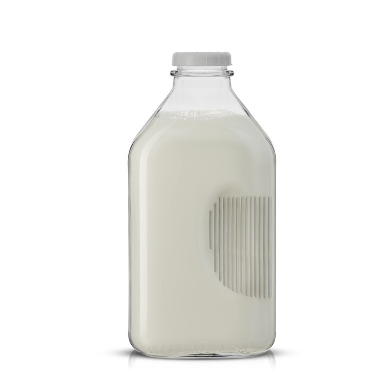 JoyJolt Glass Milk Bottles with Lids and Pourer – 64