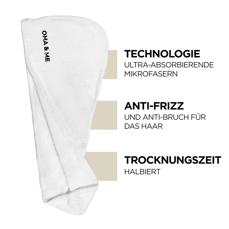 OMA & ME Hair Towel Quick Drying Microfiber Towel Highly