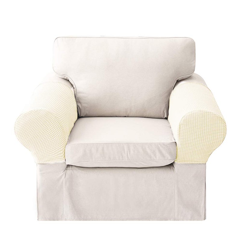 LERTREE 1 Pair Sofa Arm Slipcovers Elastic Sofa Armrest Protectors