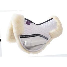 KM Elite High Wither Half Pad - Spine Free (White/Natural, Large)