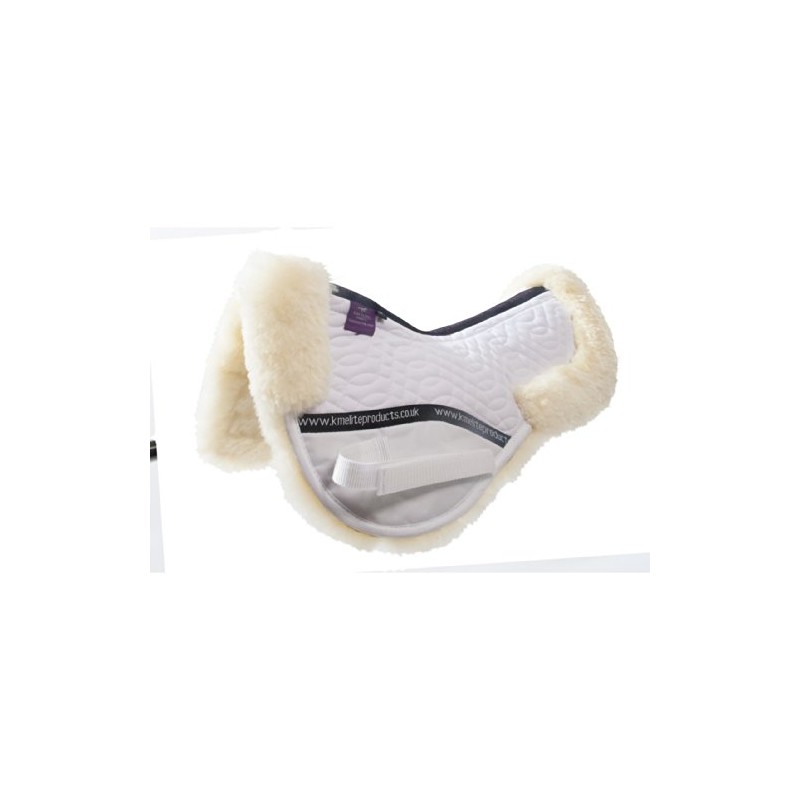 KM Elite High Wither Half Pad - Spine Free (White/Natural,