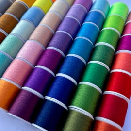 60 spools Sewing Thread Kits Polyester for Hand & Machine Sewing Total 6000yards