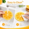 Round Silicone Coaster with an Orange-Themed Design (3.15 × 3.15