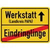 Daged Workshop Eindrinlinge Sticker 23 x 16 cm Sign Sticker