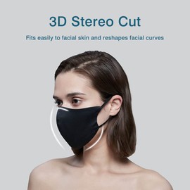 DISANGNI Natural Mulberry Silk Face Mask Soft,Breathable,Fashionable, Reusable, Sunscreen, Dustproof, Beauty Care, 2 Pack (Light grey (contains 2 pieces))