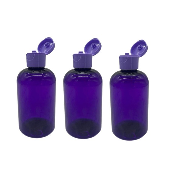 Natural Farms 4 oz Purple Boston BPA FREE Bottles -