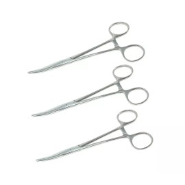Unbranded 3 Pcs Premium Crile Hemostat Locking Forceps 5.5" Curved Surgical Instrument