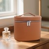 KJMYYXGS Leather Makeup Bag with Dividers Make Up Organizers with