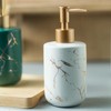 Hand Soap Dispenser With Marbling for Bathroom, White Dish Soap