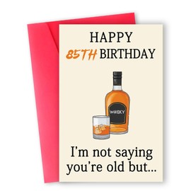 Zyulin Funny 85th Birthday Card Gifts for Men Women, Unique 85th Birthday Decorations for Husband Wife, Best 85 Year Old Bday Gifts for Grandpa Grandma