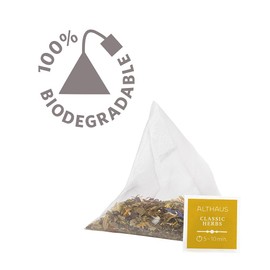 Althaus Tee CLASSIC HERBS ⋅ Kräutertee im Pyramidenbeutel PYRA PACK ⋅ Naturbelassener Kräutertee aus klassischen Teekräutern ⋅ 15 x 2,25g