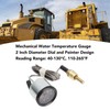 Water Temperature Gauge with Sensor 52mm Dial Pointer Mechanical Water