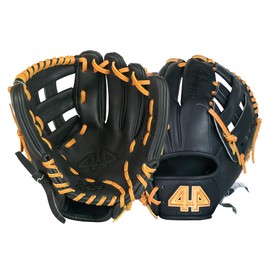 44 PRO BB Stock Rise Baseball Glove for Youth & Little Leagues, Age 8-12, Infield & Outfield, H-Web, Easy Break-in, Narrow Fit & Lightweight Design, Right Hand Throw, Size 11.5, Black